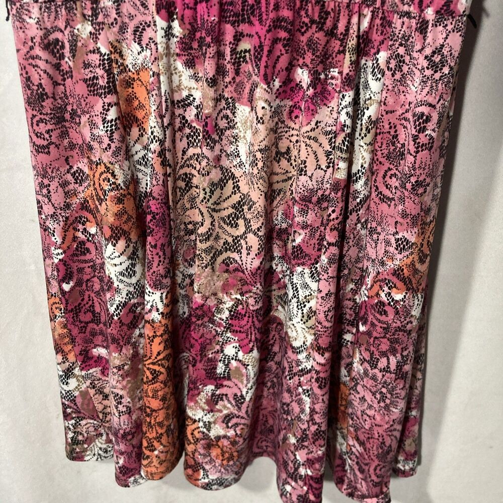 KIM ROGERS dress PL multicolor floral scoop neck dolman sleeves a-line - Picture 3 of 9